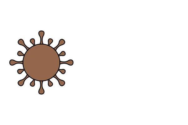 Wirus Projekt Brązowego Wirusa Reprezentującego Małpę Ospę Białe Tło Miejscem — Zdjęcie stockowe