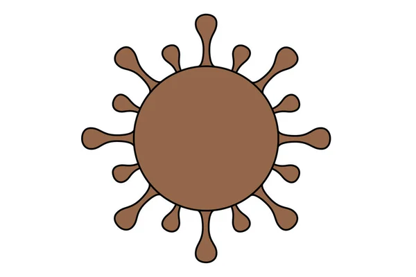 Virus Design Brown Virus Representing Monkeypox White Background Space Text — Zdjęcie stockowe