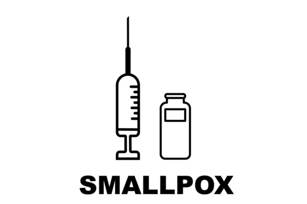 Oltás Majomhimlő Himlő Elleni Vakcina Oltóanyag Tervezése Injekcióval Fecskendővel Injekciós — Stock Fotó