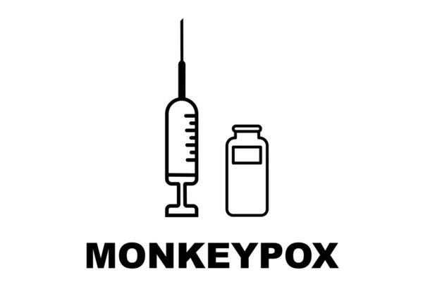 Vacuna Monkeypox Vacuna Contra Viruela Diseño Una Vacuna Con Inyección —  Fotos de Stock