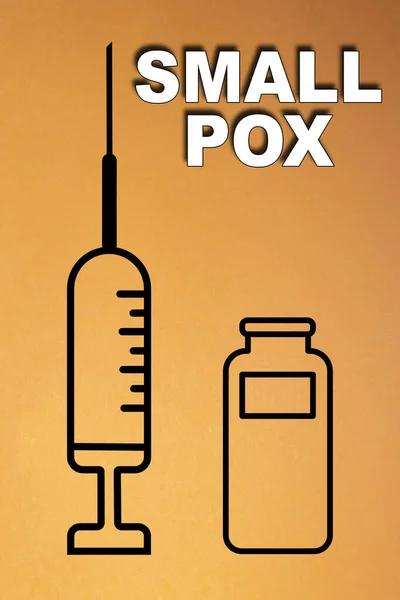 Oltás Majomhimlő Himlő Elleni Vakcina Oltóanyag Tervezése Injekcióval Fecskendővel Injekciós — Stock Fotó