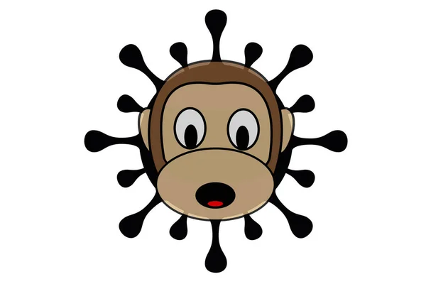 Monkeypox Monkeypox Virus Verbindung Setzen Zoonotische Viruserkrankung Die Nichtmenschliche Primaten — Stockfoto