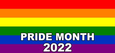 Onur Günü 2022. LGBT bayrağı. LGBT gurur bayrağı, lezbiyen, gey, biseksüel ve transgender LGBT örgütlerinin bayrağını içerir. Üç boyutlu illüstrasyon. Uluslararası LGBT Onur Günü.