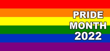 Onur Günü 2022. LGBT bayrağı. LGBT gurur bayrağı, lezbiyen, gey, biseksüel ve transgender LGBT örgütlerinin bayrağını içerir. Üç boyutlu illüstrasyon. Uluslararası LGBT Onur Günü.