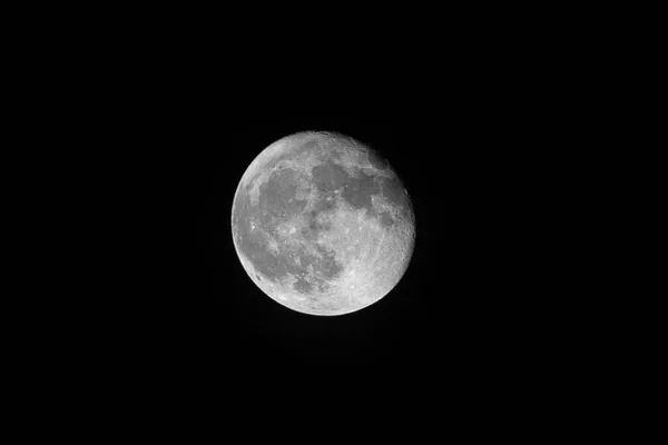 Wolf Moon Super Full Moon Dark Background Madrid Spain Europe — Foto Stock