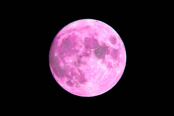 Eclipse Pink Moon Pink Full Moon Super Full Moon Luna — Fotografia de Stock