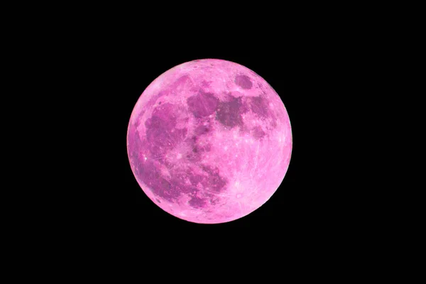 Eclipse Pink Moon Pink Full Moon Super Full Moon Luna — Stok Foto