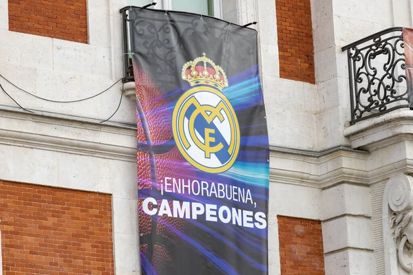 Football League Champions 2024 Real Madrid Banner Real Madrid Basketball — Fotografia de Stock