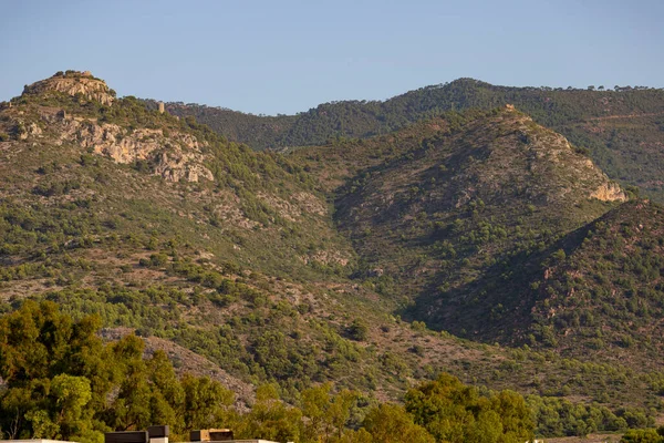 Mountains Desert Las Palmas Seen Town Benicasim Castelln Mountainous Rocky — Stock fotografie