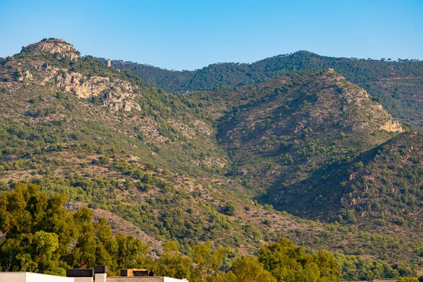 Mountains Desert Las Palmas Seen Town Benicasim Castelln Mountainous Rocky — стокове фото