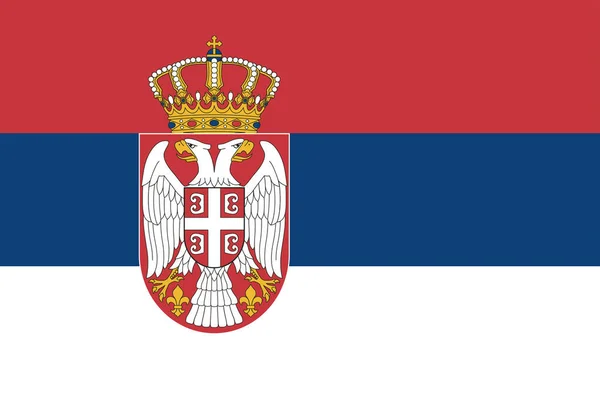 Serbia Flag Serbia Horizontal Design Llustration Flag Serbia Horizontal Design — Stockfoto