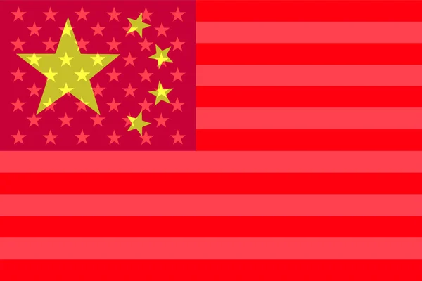 China Flag Usa Flag Conflict Usa People Republic China War — стоковое фото