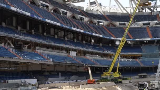 Santiago Bernabeu Interior Santiago Bernabu Stadium Full Works Renovation Venue — Video Stock