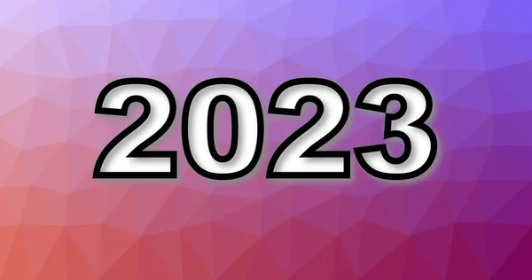 2023 New Year 2023 2023 Written Abstract Background Shape Triangles — Fotografia de Stock