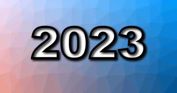 2023 Νέο Έτος 2023 2023 Γραμμένο Αφηρημένο Φόντο Σχήμα Τριγώνου — Φωτογραφία Αρχείου