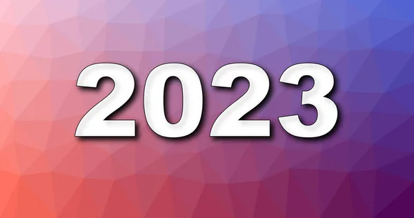 2023 Νέο Έτος 2023 2023 Γραμμένο Αφηρημένο Φόντο Σχήμα Τριγώνου — Φωτογραφία Αρχείου