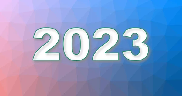 2023 Νέο Έτος 2023 2023 Γραμμένο Αφηρημένο Φόντο Σχήμα Τριγώνου — Φωτογραφία Αρχείου