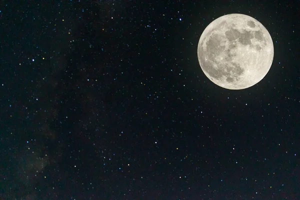 Wolf Moon Super Full Moon Dark Background Madrid Spain Europe — Stockfoto