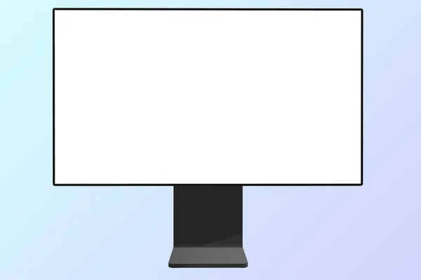 Экран Монитор Реалистичный Компьютерный Макет Чистым Экраном Фон Градиентным Цветом — стоковое фото