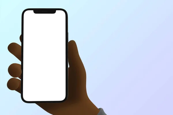 Phone Telephone Realistic Mobile Phone Mockup Blank Screen Background Gradient — Stock fotografie