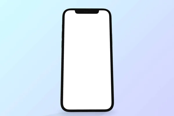Telephone Smartphone Realistic Mobile Phone Mockup Blank Screen Background Gradient — Zdjęcie stockowe