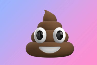 Emoji. Emoticons. 3D rendering of emoji isolated on a gradient background. Space to write. Illustration. 3D illustration. Isolated background. Ready for your mockup design template. Animated cartoon.
