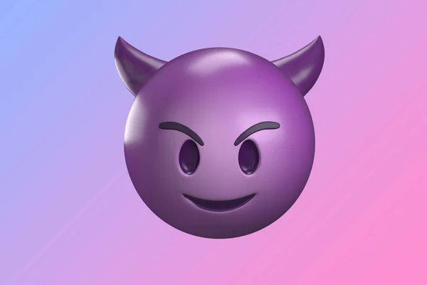 Emoji Emoticons Rendering Emoji Isolated Gradient Background Space Write Illustration — Photo