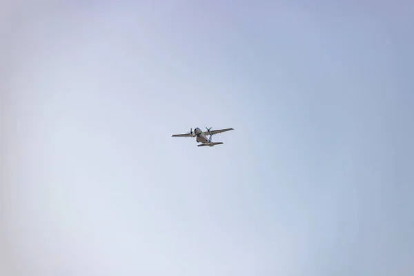 Jagd Flugzeug Militärfahrzeug Die Spanische Luftwaffe Probt Für Den Nationalfeiertag — Stockfoto