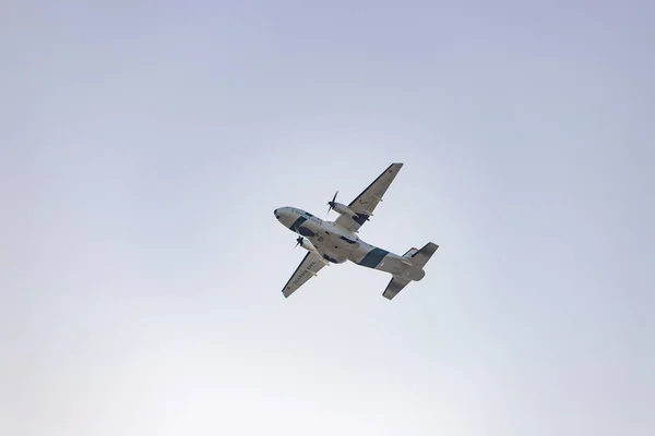 Jagd Flugzeug Militärfahrzeug Die Spanische Luftwaffe Probt Für Den Nationalfeiertag — Stockfoto