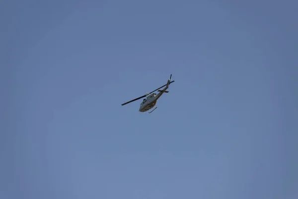 Helicopter Spanish Air Force Rehearsing National Day October Streets City — Stock Photo, Image