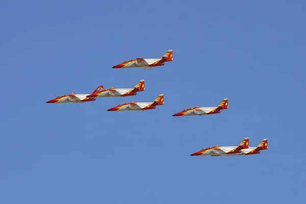 Hunt Caça Avião Veículo Militar Força Aérea Espanhola Dia Feriado — Fotografia de Stock