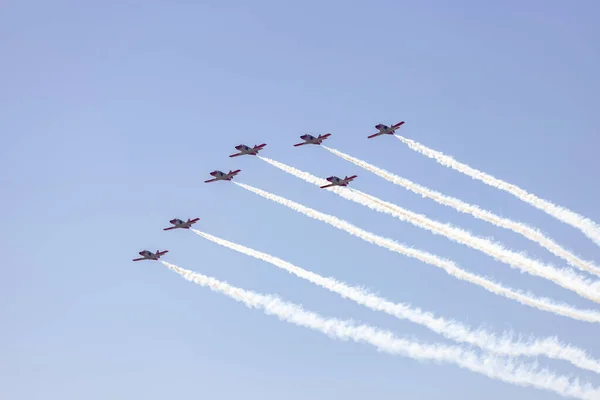 Avlanmak Avlar Uçak Askeri Araç Spanya Hava Kuvvetleri Ekim Bayramı — Stok fotoğraf