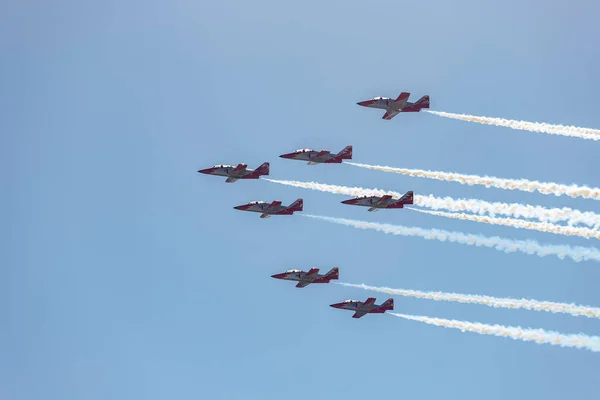 Avlanmak Avlar Uçak Askeri Araç Spanya Hava Kuvvetleri Ekim Bayramı — Stok fotoğraf
