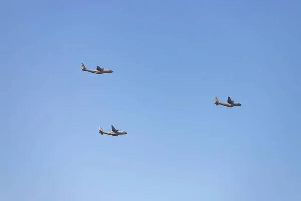 Flyet Jagt Jagter Militærbil Spansk Luftvåben Dagen Den Nationale Ferie - Stock-foto