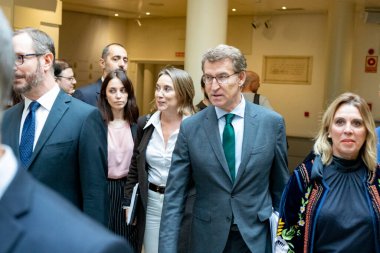 Alberto Nuez Feijoo. Madrid Senatosu 'nda İspanya Halk Partisi Başkanı. MADRİD, İSPAN - 18 EKİM 2022.