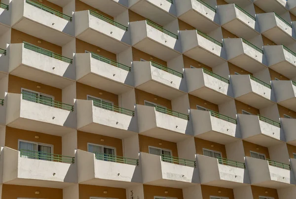 Fachada Estabelecimento Turístico Formando Padrão Geométrico Com Sua Arquitetura Imagem — Fotografia de Stock