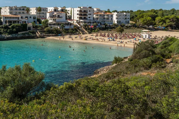 Portocolom Spanje Oktober 2021 Algemeen Zicht Het Strand Van Cala — Stockfoto