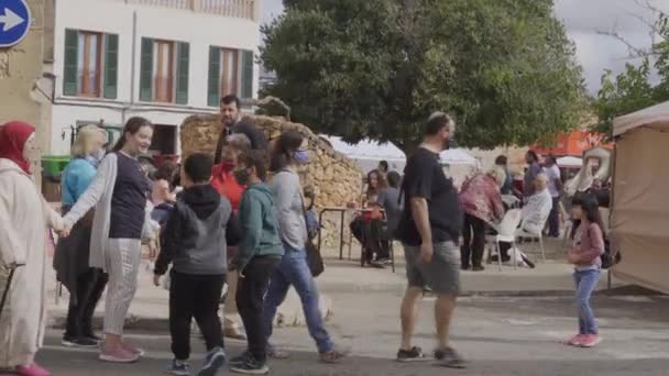 Porreres España Octubre 2021 Feria Anual Otoño Ciudad Mallorquina Porreres — Vídeos de Stock