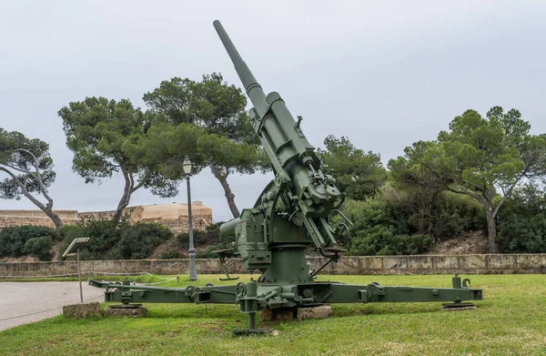 Antique Aircraft Artillery Display Gardens Military Museum Castle San Carlos — ストック写真