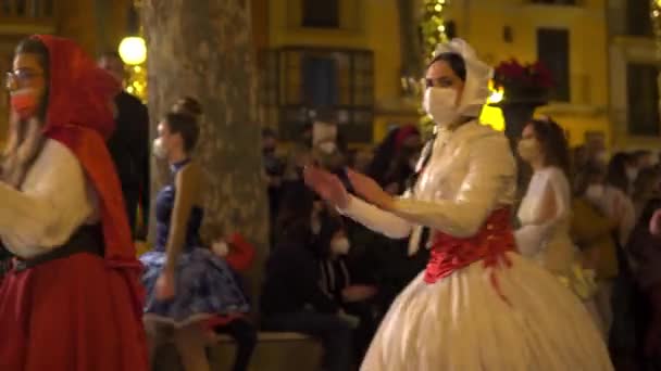 Palma Mallorca Spanje Januari 2022 Cavalcade Three Wise Men East — Stockvideo