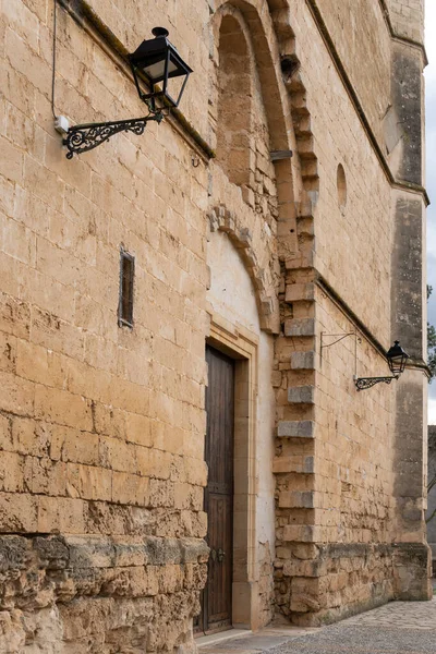 Main Facade Parish Church Sant Pere Located Majorcan Town Petra — стокове фото