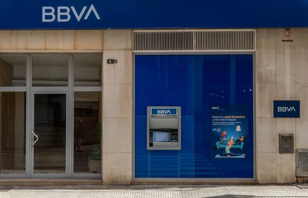 Manacor España Enero 2022 Fachada Una Oficina Bancaria Del Bilbao — Foto de Stock