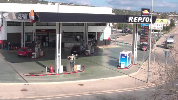 Manacor Espagne Janvier 2022 Vue Aérienne Une Station Service Repsol — Video