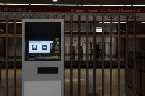 Palma Mallorca Spain April 2022 Entrance Gate Subway Tracks Palma — Foto de Stock