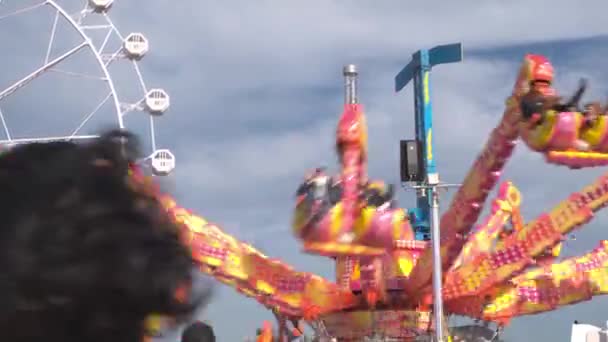 Palma Mallorca Spain April 2022 Attractions People Traditional Annual Fair — Stock Video