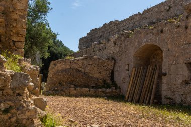 İspanya 'nın Felanitx kentindeki Castell de Santueri harabeleri.