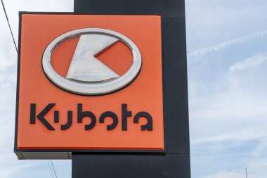 Factory for the sale and distribution of tractors of the commercial brand Kubota, in the Majorcan town of Sant Joan, Spain clipart