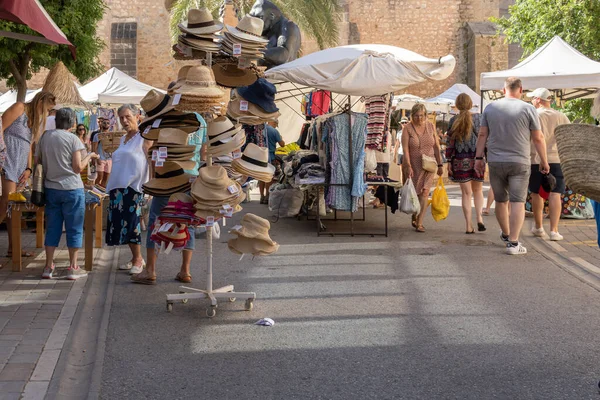 Santanyi Spain July 2022 Weekly Street Market Majorcan Town Santanyi — Foto de Stock