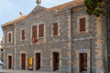 Old train station in the Mallorcan town of Arta, currently home to the municipal tourist office. Island of Mallorca, Spain