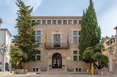 Arta, Spain; august 13 2022: Town hall of the Majorcan town of Arta, at dawn on a summer day. Spain